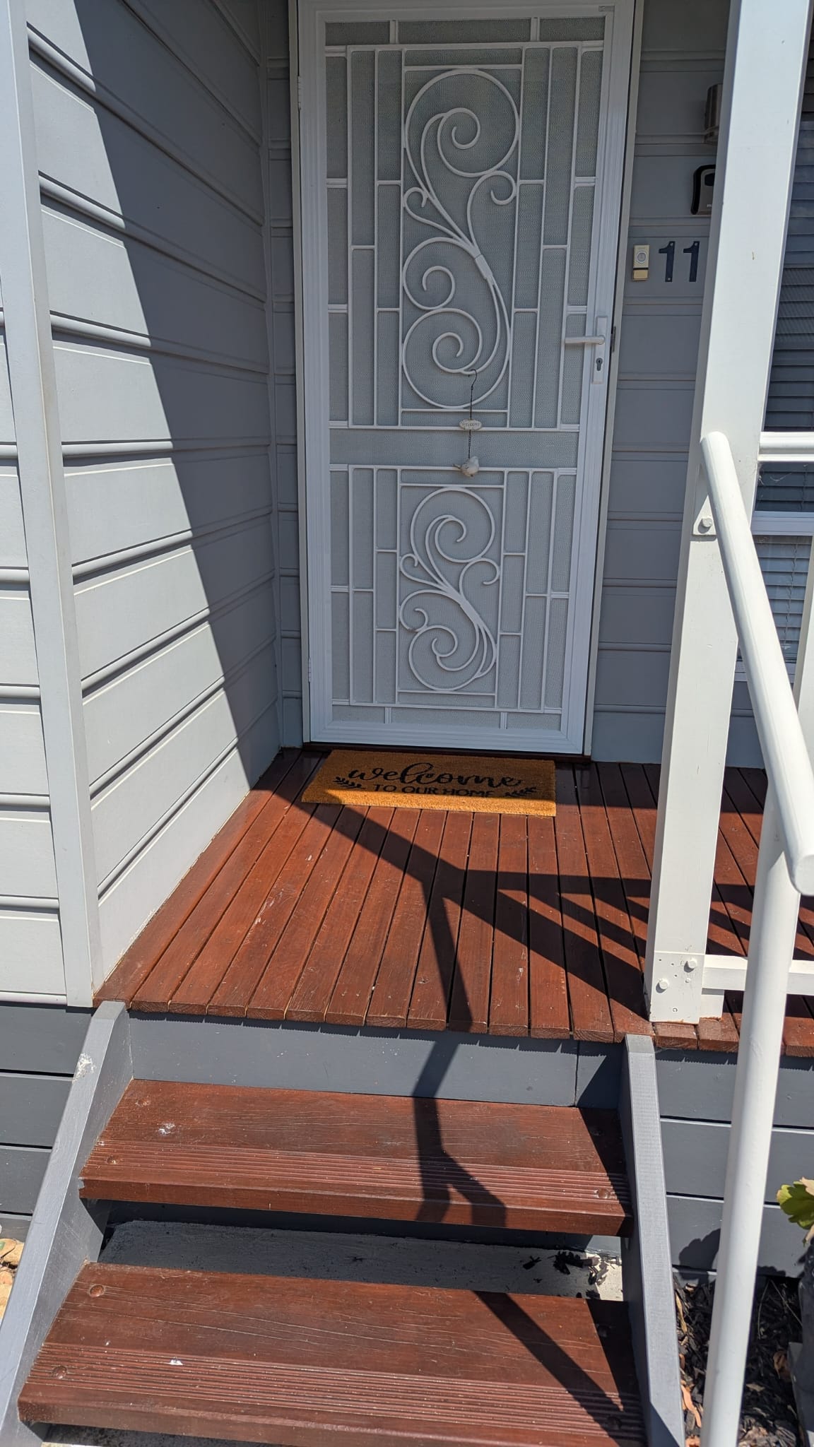 Open balcony deck before dog gate installation North Brisbane